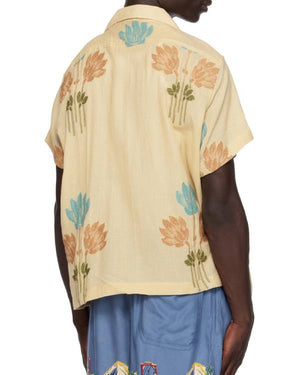 I Love LA Josh Hutcherson Beige Floral Shirt