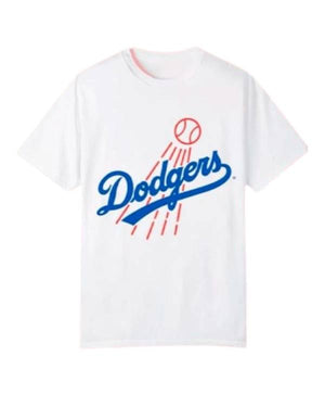 Jimmy Kimmel Live Elizabeth Olsen White Dodgers Shirt
