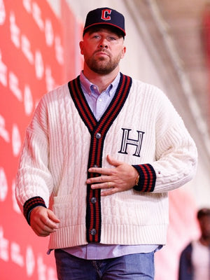 Travis Kelce V-Neck Cable-Knit Cardigan - view 2