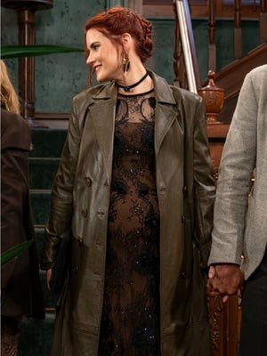 Courtney Hope The Young And The Restless Leather Trench Coat