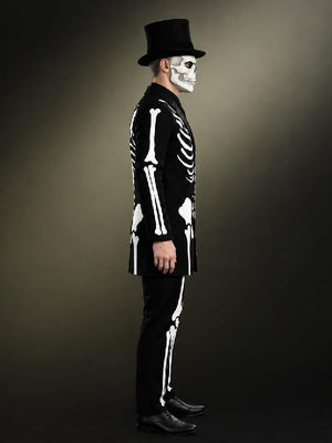 Day of The Dead James Bond Black Skeleton Costume