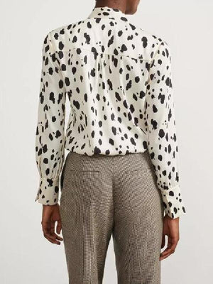 Elsbeth Season 4 Carrie Preston Polka Dot Tie Neck Blouse - view 5