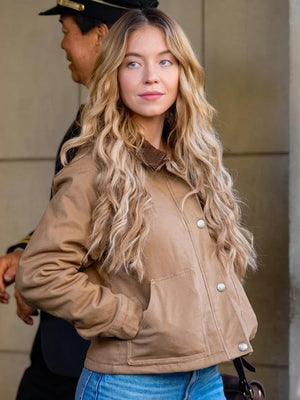 Sydney Sweeney The Housemaid's Secret Brown Jacket - view 3