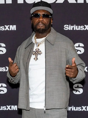 50 Cent SiriusXM Studios Grey Jacket