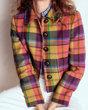 Ghosts Rose McIver Colorful Plaid Jacket