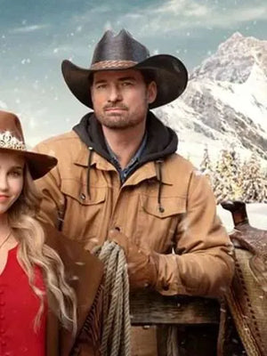A Royal Montana Christmas 2025 Warren Christie Brown Jacket