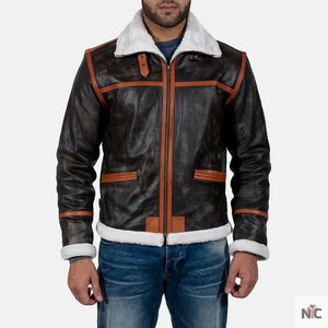 Alpine Brown Fur Leather Jacket