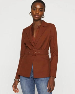 General Hospital 2026 Finola Hughes Brown Belted Blazer - view 2