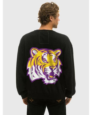 Aviator Nation x LSU Relaxed Crewneck Black Sweatshirt - view 4