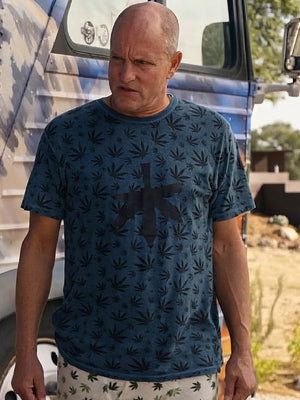 Brothers S01 Woody Harrelson Leaf-Print T-Shirt