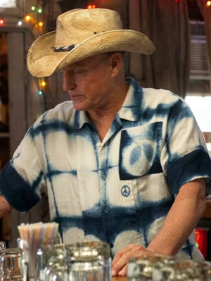 Brothers 2026 Woody Harrelson Blue Tie-Dye Shirt