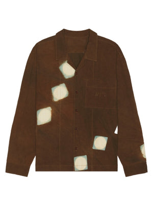 Brothers S1 Woody Harrelson Brown Lunar Printed Shirt