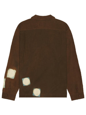 Brothers S1 Woody Harrelson Brown Lunar Printed Shirt