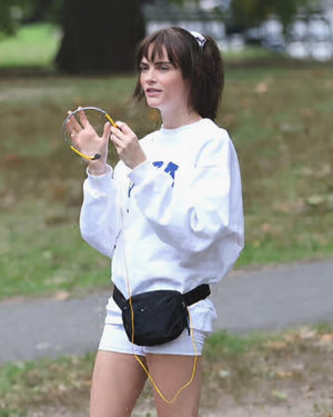 Cara Delevingne Preppy White USA Sweatshirt