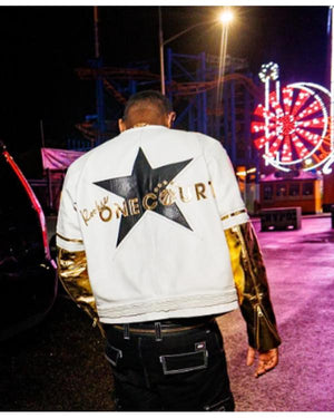 The R&B Tour Chris Brown Vanson Leather Racing Jacket - view 4