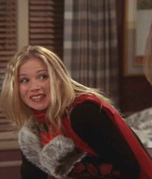 FRIENDS Season 09 Amy Green Fur Collar Coat - view 2