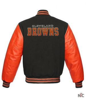 Cleveland Browns Grey and Orange Jacket