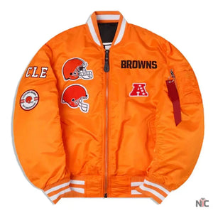 Cleveland Browns MA-1 Orange Jacket