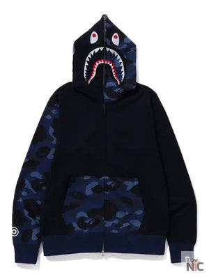 Color Camo Shark Full Zip Hoodie