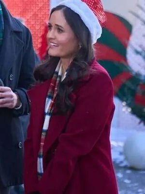 Danica McKellar A Cinderella Christmas Ball Red Coat