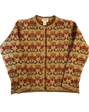 Gilmore Girls S03 Heidi Swedberg Brown Floral Pattern Cardigan - view 4