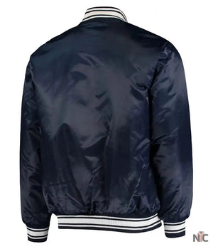 Denver Broncos Locker Room Full-Snap Satin Jacket