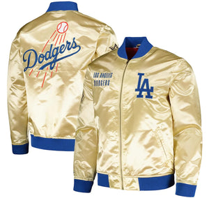 Retro Satin Baseball Bomber Jacket