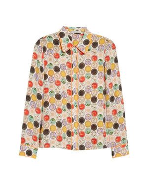 Scrubs S11 Tia Mowry-Hardrict Plates Printed Blouse