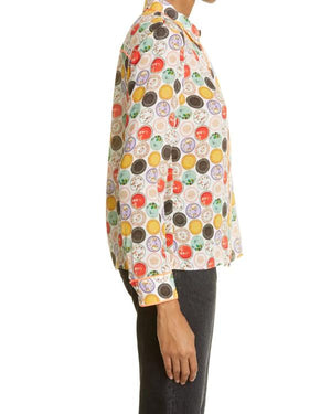 Scrubs S11 Tia Mowry-Hardrict Plates Printed Blouse