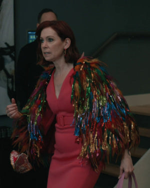 Elsbeth S03 Carrie Preston Multicolor Tinsel Cropped Jacket