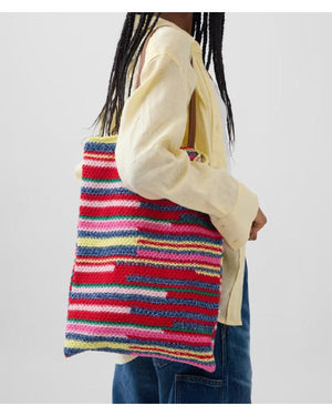 Elsbeth S04 Carrie Preston Crochet Striped Tote Bag - view 5