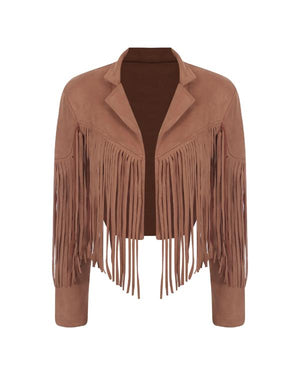 Finding Mr Christmas S02 Melissa Peterson Brown Suede Jacket