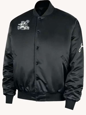 Jackie Robinson Black Bomber Jacket