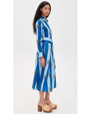 Abbott Elementary S6 Quinta Brunson Striped Palm Print Dress - view 3