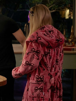 Juno Temple Ted Lasso Season 4 Pink Bow Print Robe