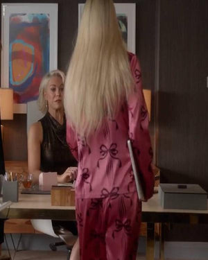 Ted Lasso S04 Juno Temple Pink Bow Print Pajamas - view 2