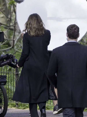 The Diplomat S04 Keri Russell Black Wool Coat