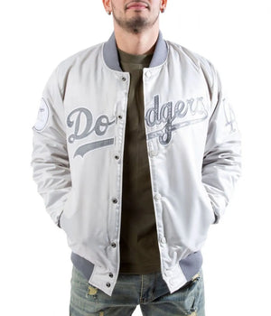 Retro Satin Baseball Bomber Jacket - view 2