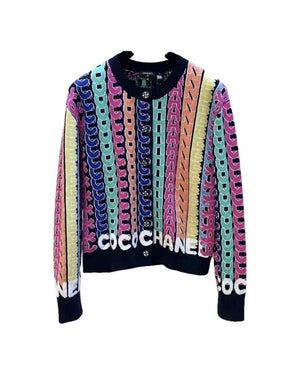 Reasonable Doubt S04 Melina Cropper Multicolor Print Sweater - view 2