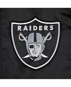 Las Vegas Raiders Midfield Black Satin Jacket