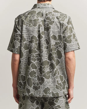 Reasonable Doubt S04 McKinley Freeman Floral Print Olive Shirt - view 4