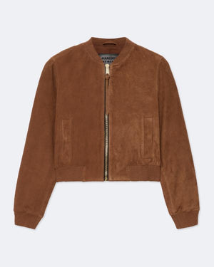 Love Of Your Life 2026 Margaret Qualley Brown Bomber Jacket - view 2