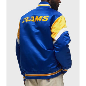 LA Rams Heavyweight Royal Satin Jacket