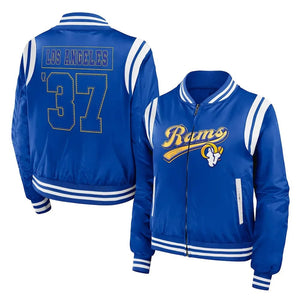 Los Angeles Rams Royal Bomber Full-Zip Jacket