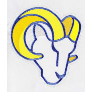 LA Rams Throwback Warm Up Pitch Varsity Satin Jacket