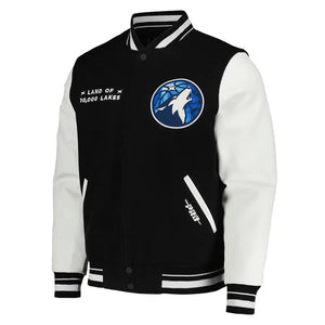 Minnesota Timberwolves City Edition Black Varsity Jacket