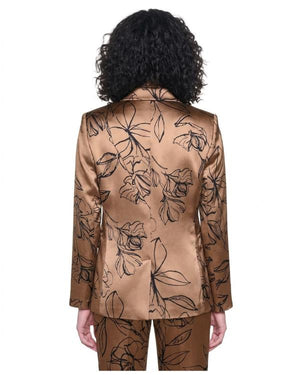 General Hospital 2026 Blythe Howard Floral Print Satin Blazer - view 3