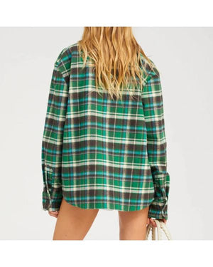 Nobody Wants This S03 Justine Lupe Green Plaid Shirt - view 4
