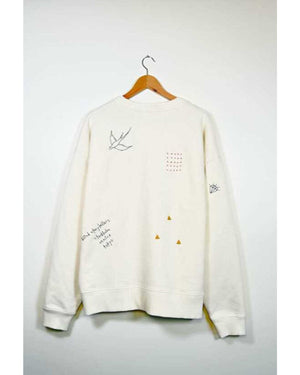 Malice S01 Carice van Houten White Embroidered Sweatshirt