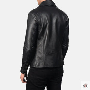 Noah Black Leather Biker Jacket